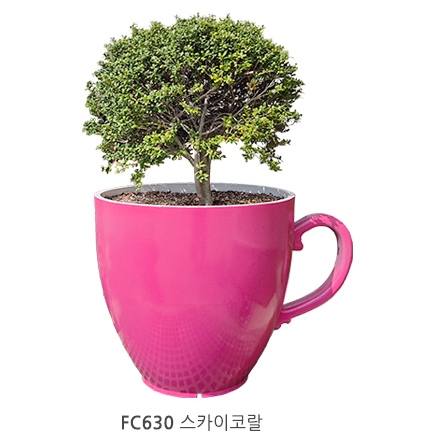 FC630-600 커피잔화분 프라워컵화분 스카이코랄 고려마이카 택배착불