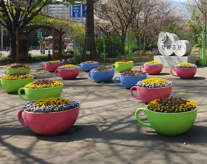 FC 870*440커피잔화분 플라워컵화분 스카이코렐 고려마이카 택배착불