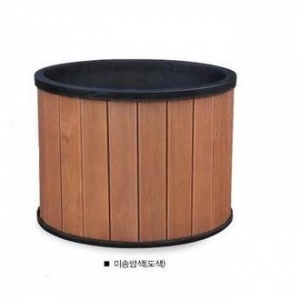 원형PE목재분(중)720*670*550/도로화분/원형방부목/대형화분/택배비별도